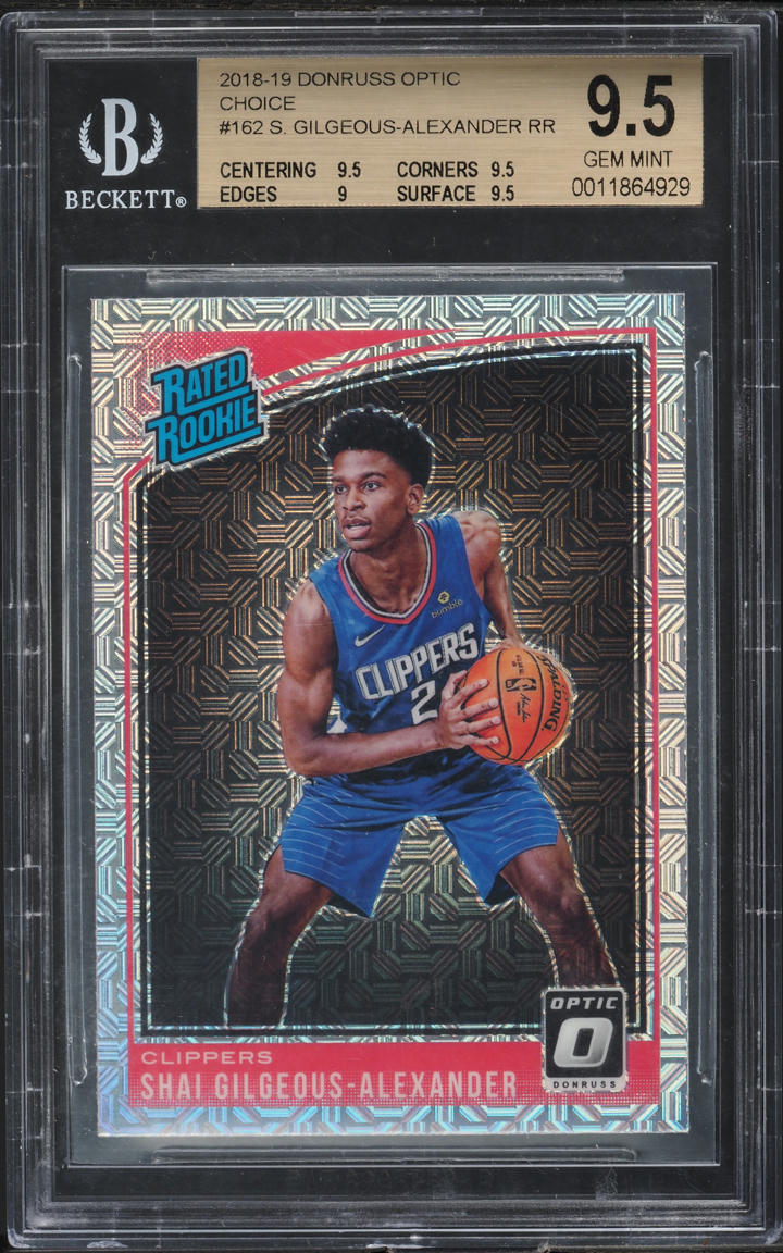 2018-19 Panini Donruss #162 Shai Gilgeous-Alexander Rookie Card (RC) - Near Mint/Mint Condition