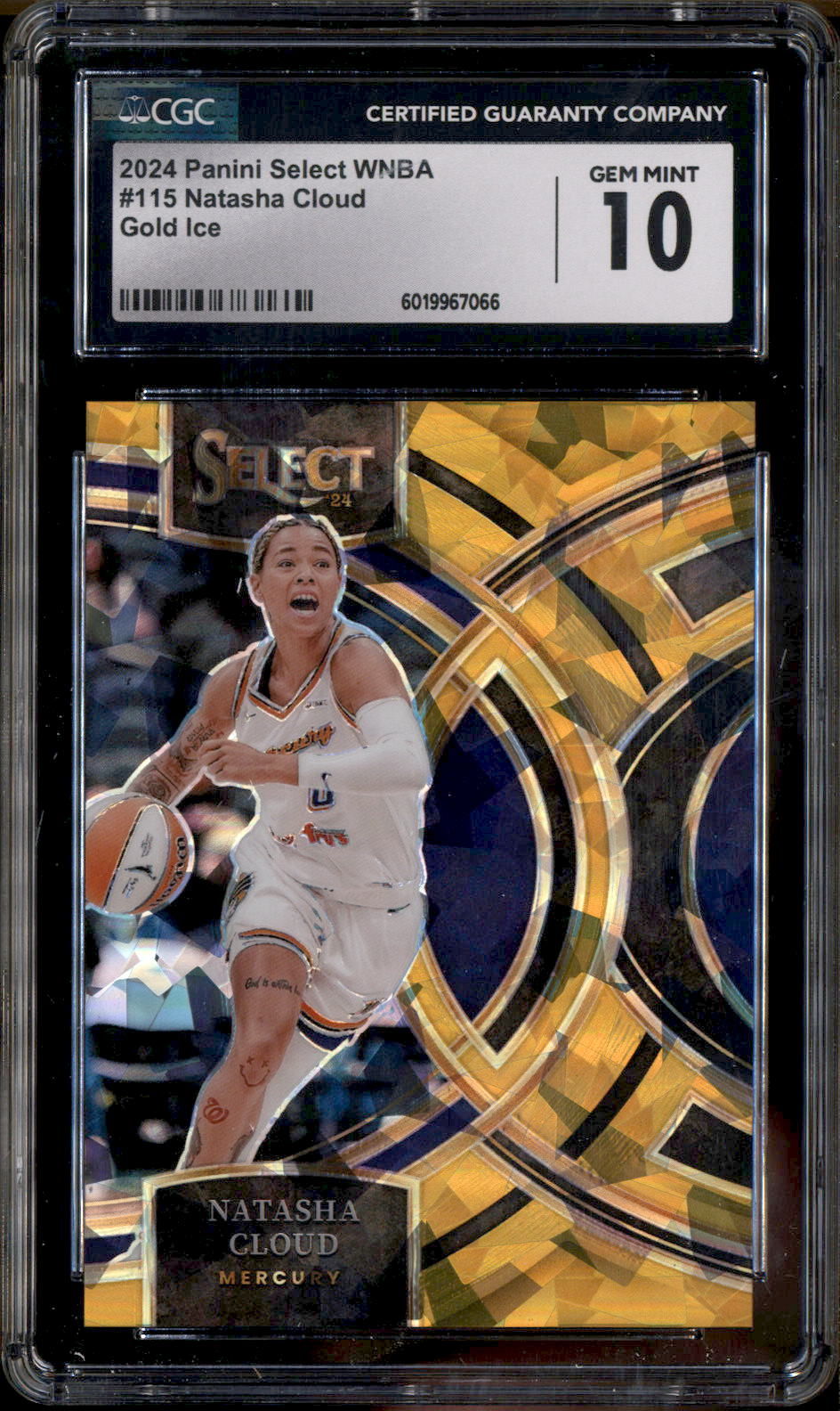 2024 Panini Select WNBA Gold Ice #115 Natasha Cloud /10 CGC 10 on ...
