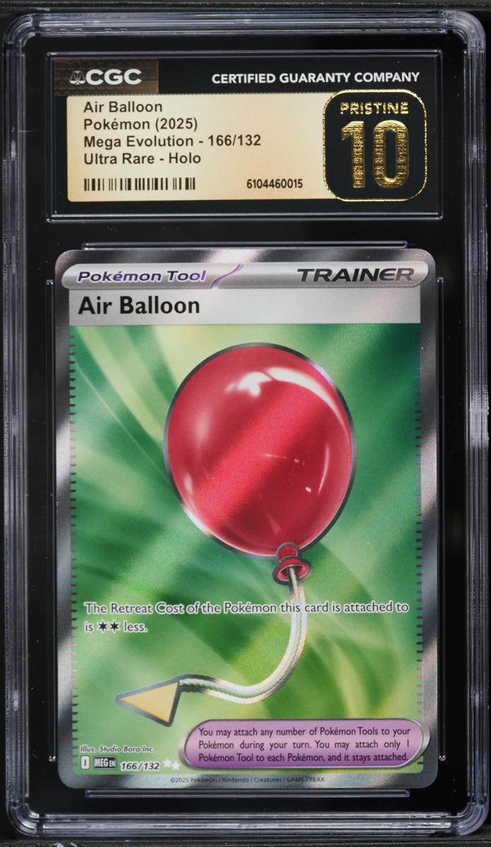 2025 Pokemon Mega Evolution Full Art Air Balloon #166 CGC 10 PRISTINE