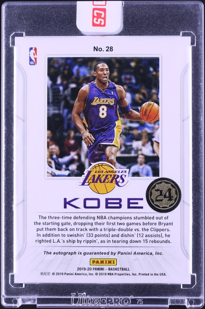 2019 Panini Contenders Basketball Kobe Bryant AUTO #28 - Photo 2