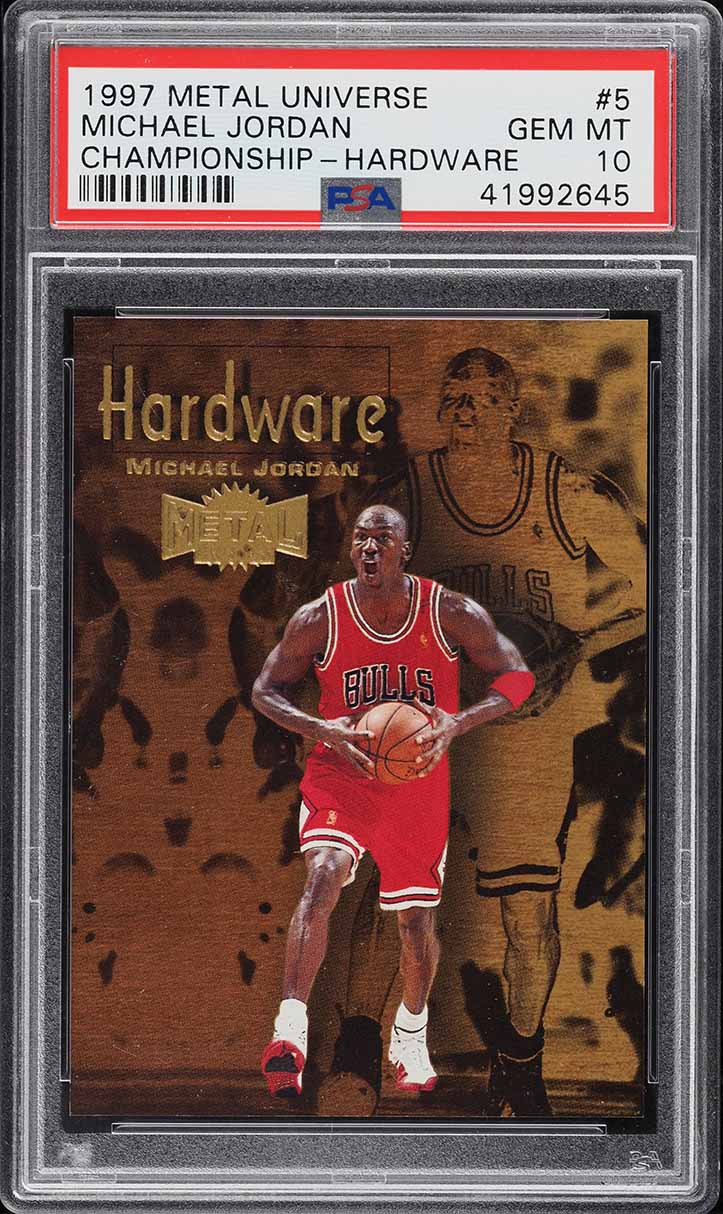 1997 Metal Universe Championship Hardware Michael Jordan #5 PSA 10
