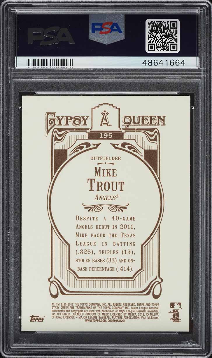 2012 Topps Gypsy Queen Mike Trout ROOKIE #195 PSA 7 NRMT