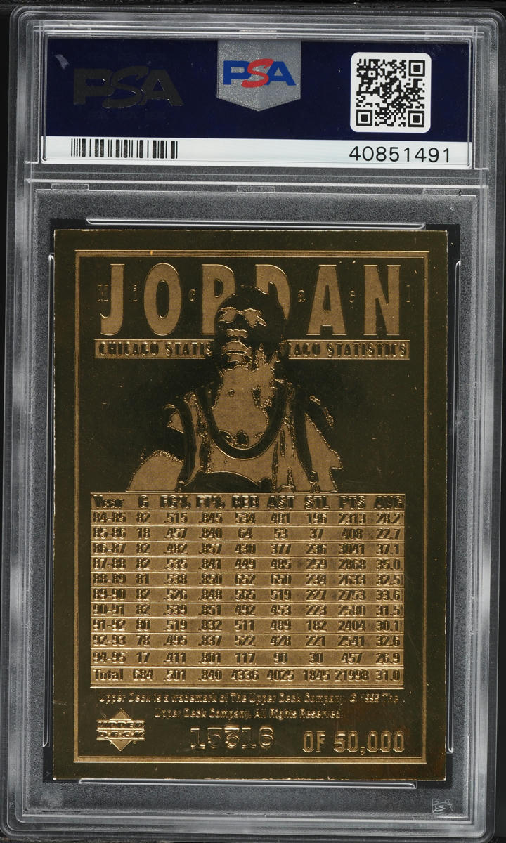 1995 Upper Deck 23 Karat Gold Michael Jordan /50000 PSA 10 GEM MINT