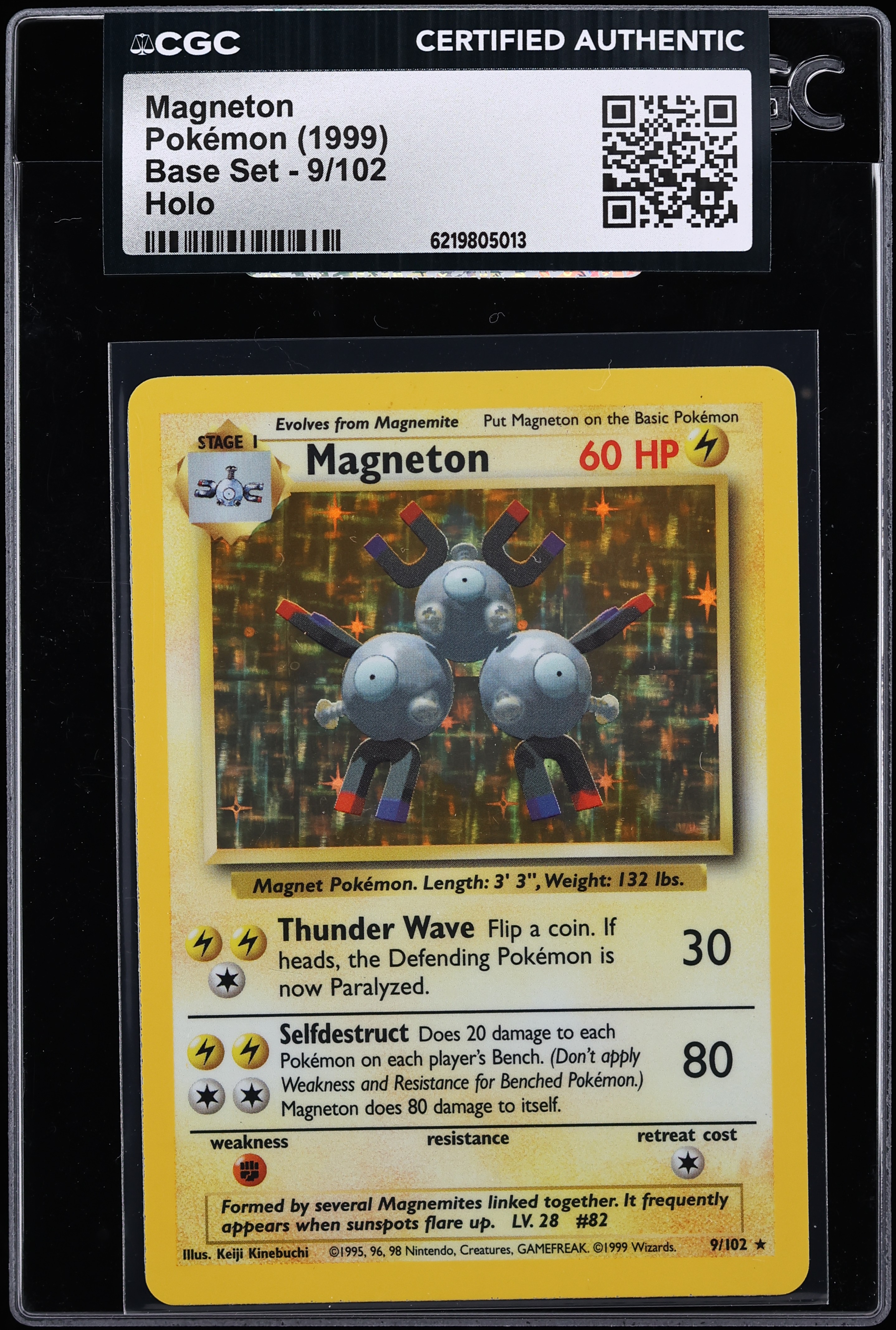 1999 Pokemon Base Set Holo Magneton #9 CGC AUTH