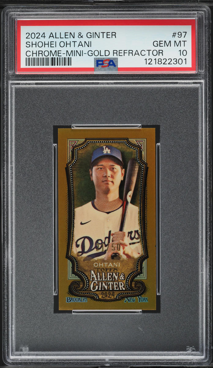 2024 Topps Allen & Ginter Chrome Mini Gold Refractor Shohei Ohtani /50 #97 PSA 10 GEM MINT