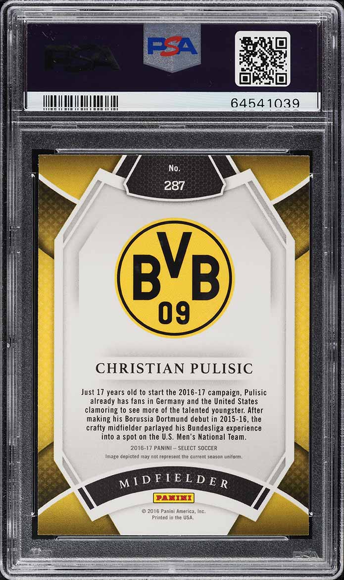 2016 Select Field Level Silver Prizm Christian Pulisic