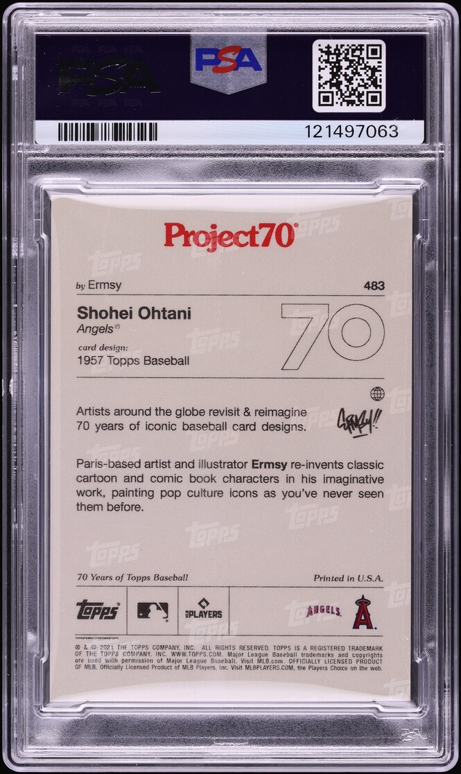 2021 Topps Project 70 By Ermsy Shohei Ohtani #483 PSA 8 NM-MT
