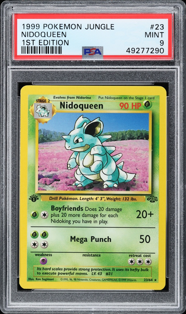 1999 Pokemon Jungle 1st Edition Nidoqueen #23 PSA 9 MINT
