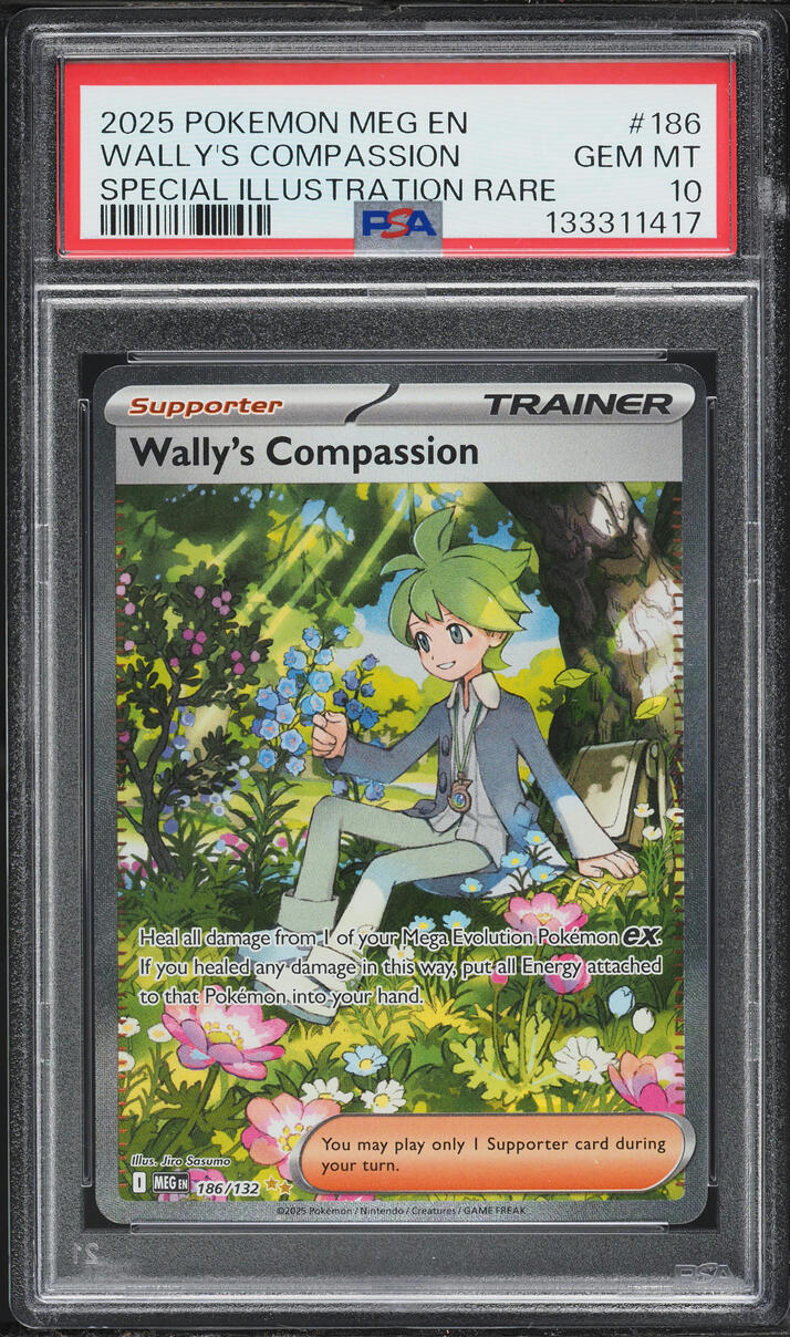 2025 Pokemon Mega Evolution SIR Wally's Compassion #186 PSA 10 GEM MINT