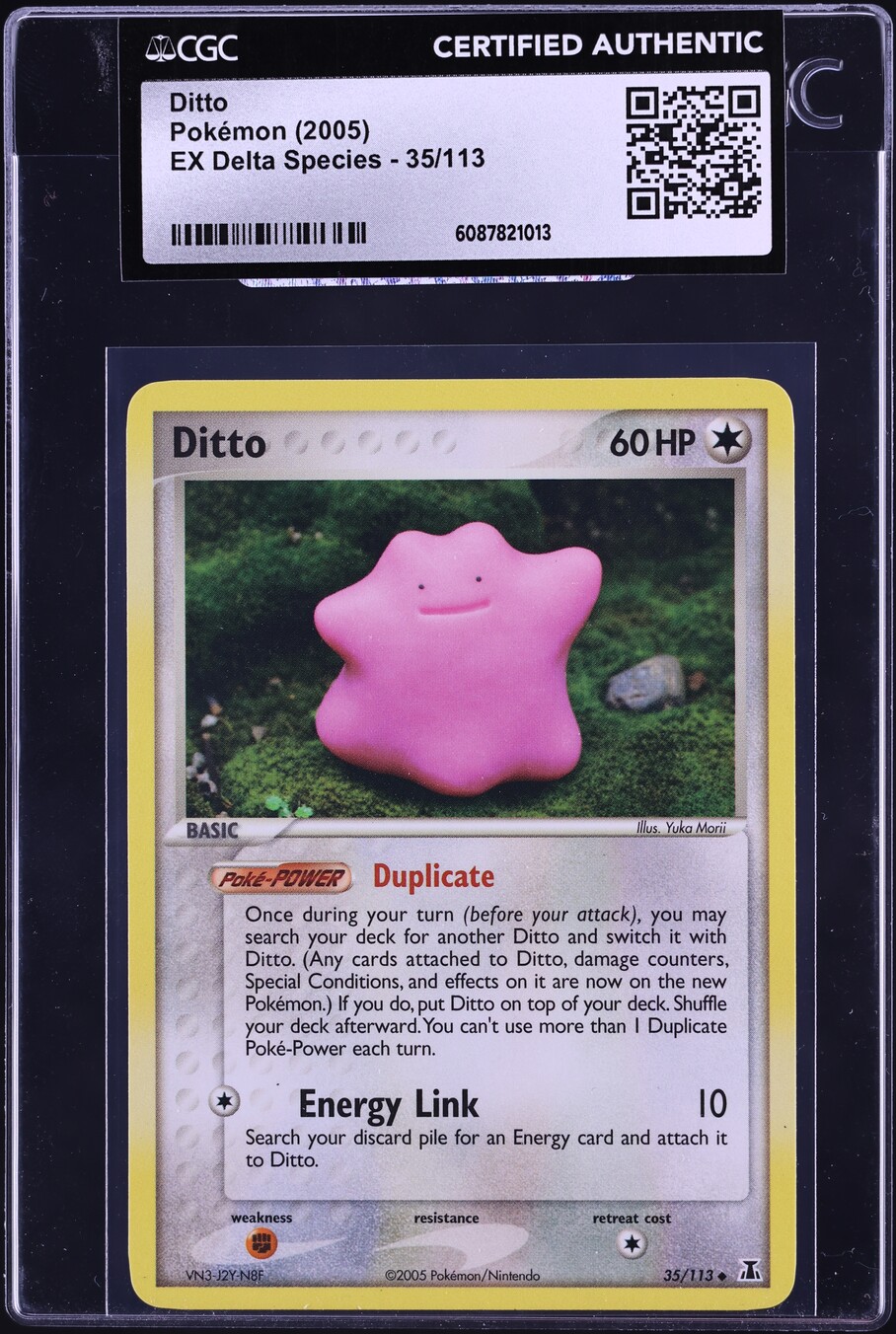 2005 Pokemon EX Delta Species Ditto #35 CGC AUTH