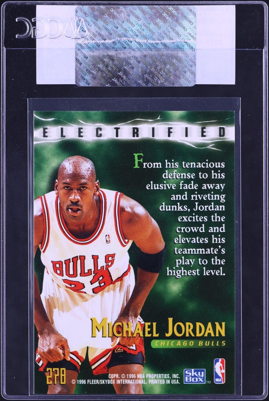 1995 Skybox Premium Electrified Michael Jordan #278 CGC AUTH