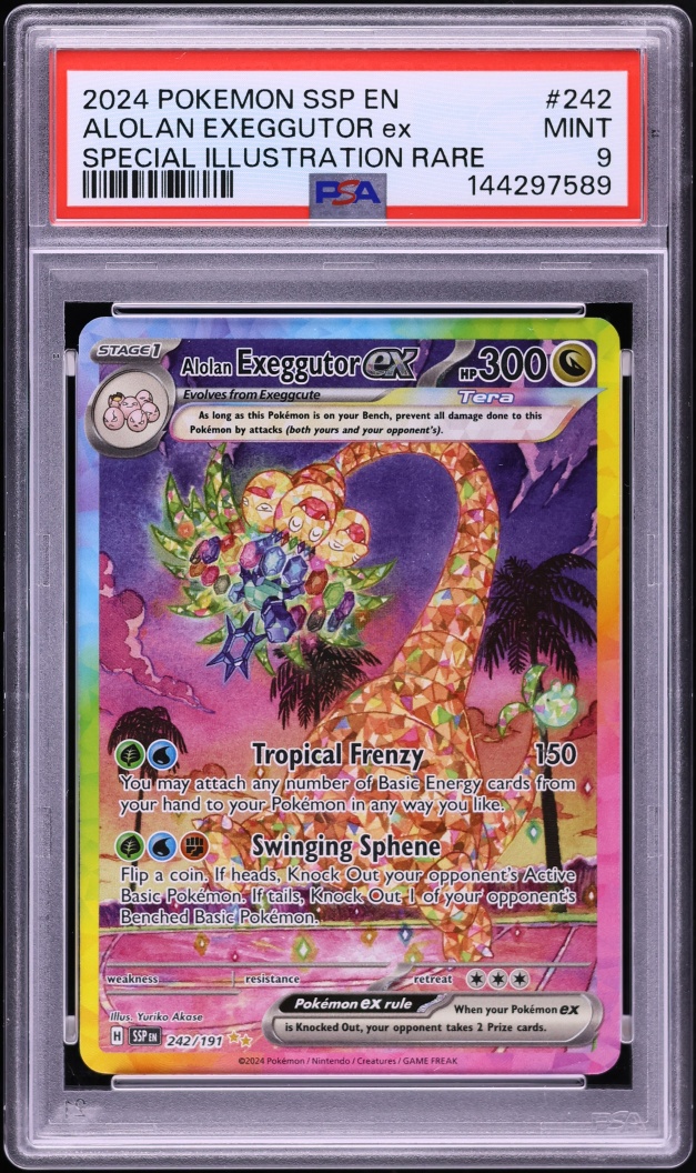 2024 Pokemon Scarlet & Violet Surging Sparks SIR Alolan Exeggutor ex #242 PSA 9 MINT