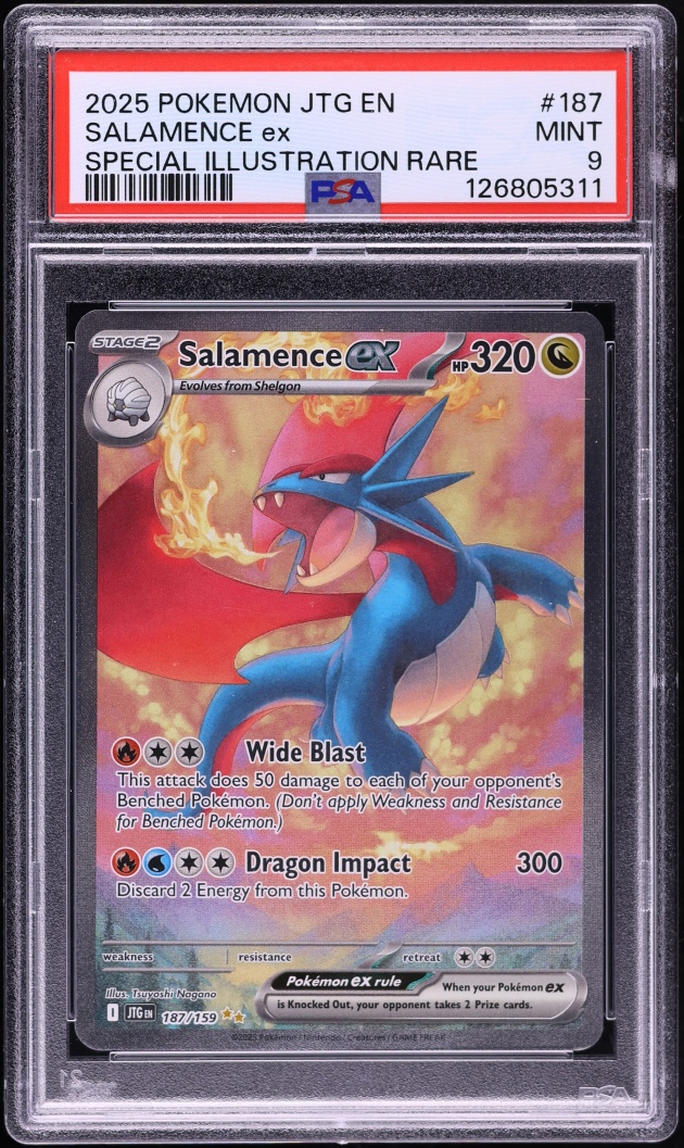 2025 Pokemon Scarlet & Violet Journey Together SIR Salamence ex #187 PSA 9 MINT