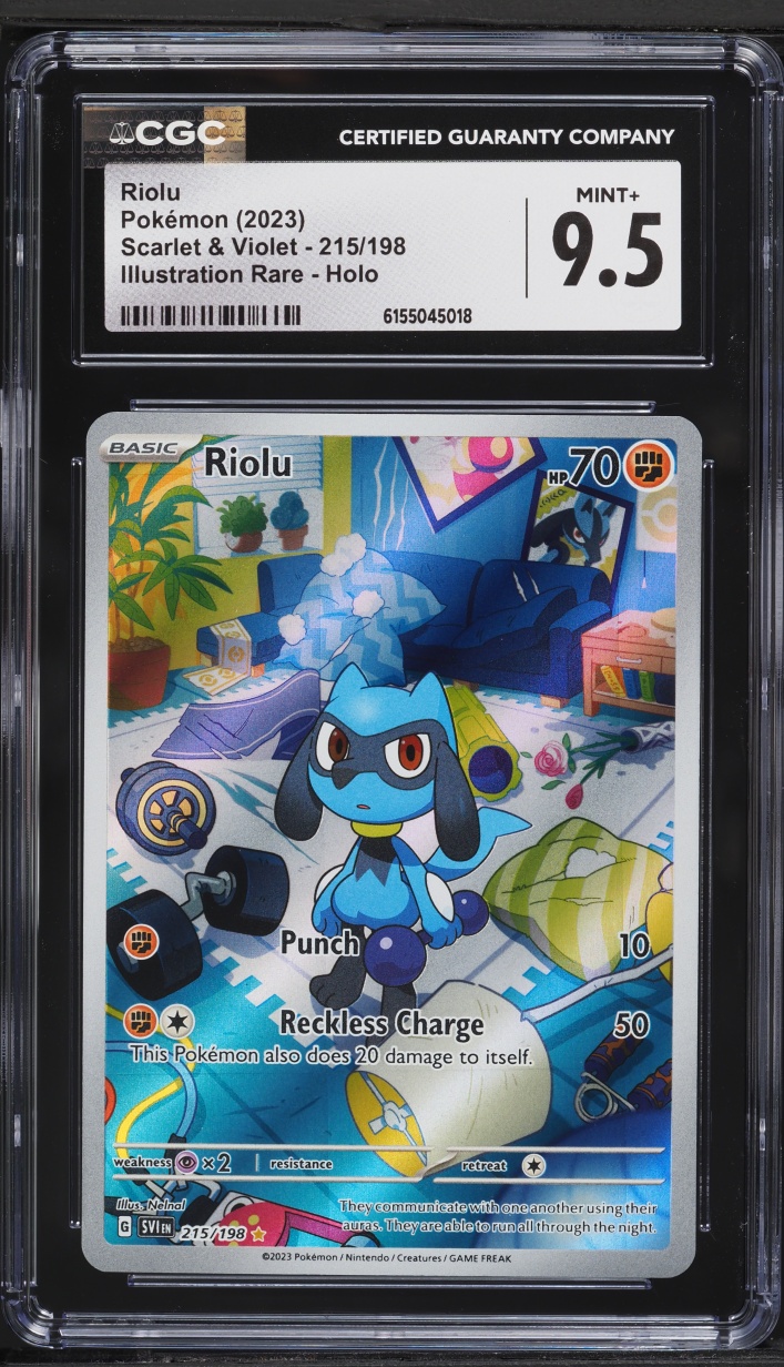 2023 Pokemon Scarlet & Violet IR Riolu #215 CGC 9.5 MINT+