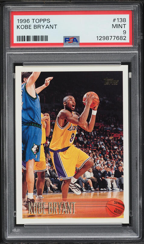 1996 Topps Chrome Refractor Kobe Bryant ROOKIE #138 PSA 9 MINT on