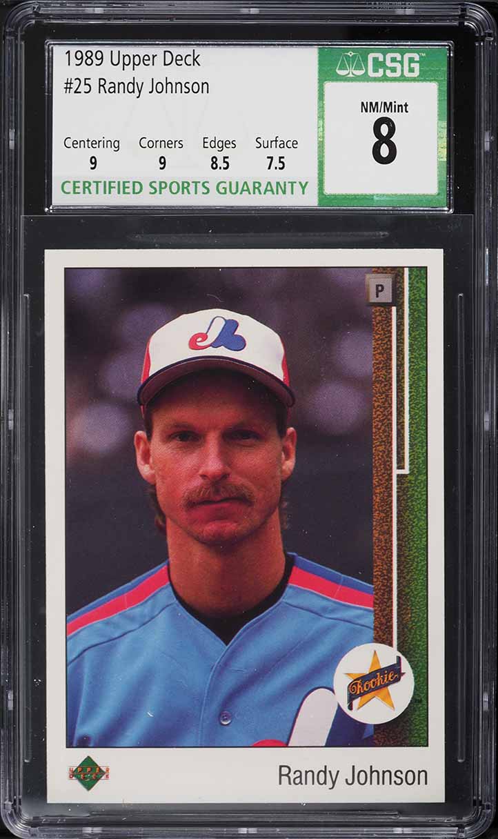 1989 Upper Deck Randy Johnson ROOKIE #25 CSG 8 NM-MT