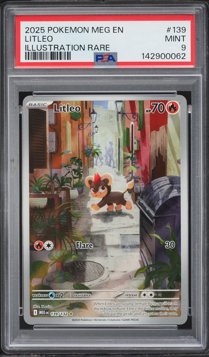 2025 Pokemon Mega Evolution IR Litleo #139 PSA 9 MINT