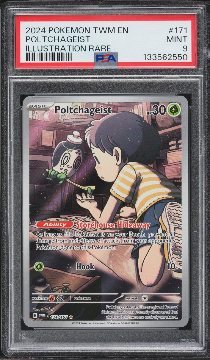 2024 Pokemon Scarlet & Violet Twilight Masquerade IR Poltchageist #171 PSA 9 MINT