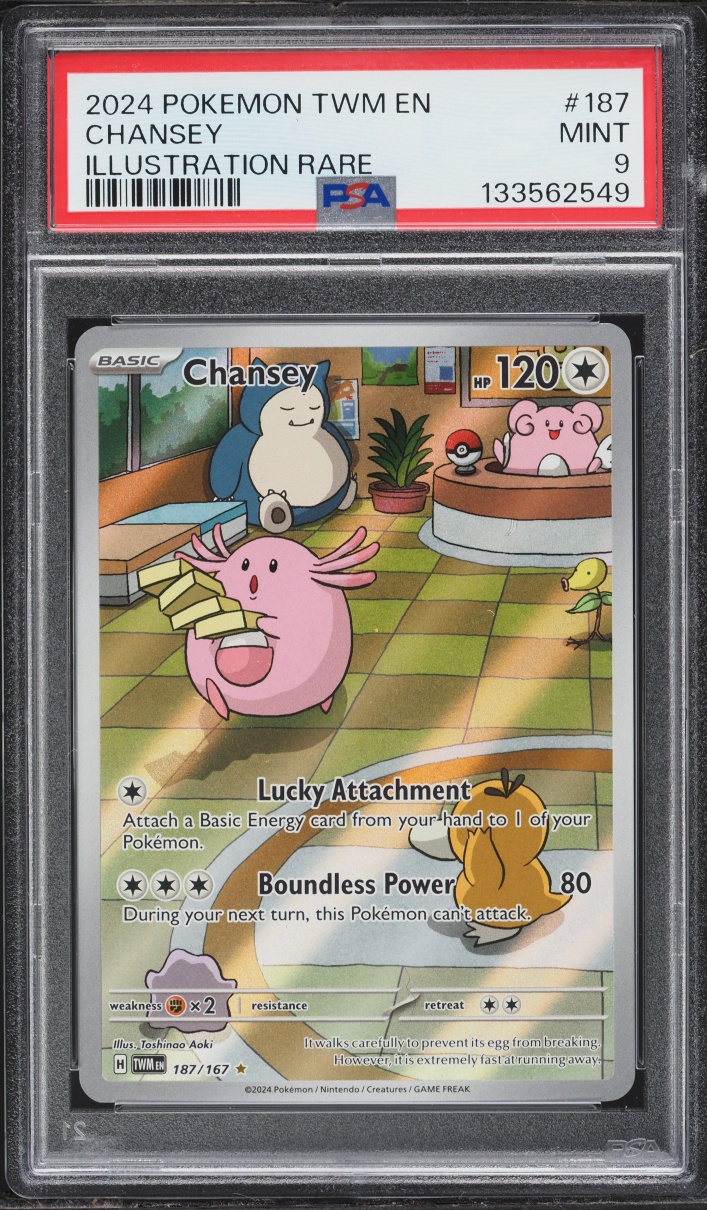 2024 Pokemon Scarlet & Violet Twilight Masquerade IR Chansey #187 PSA 9 MINT