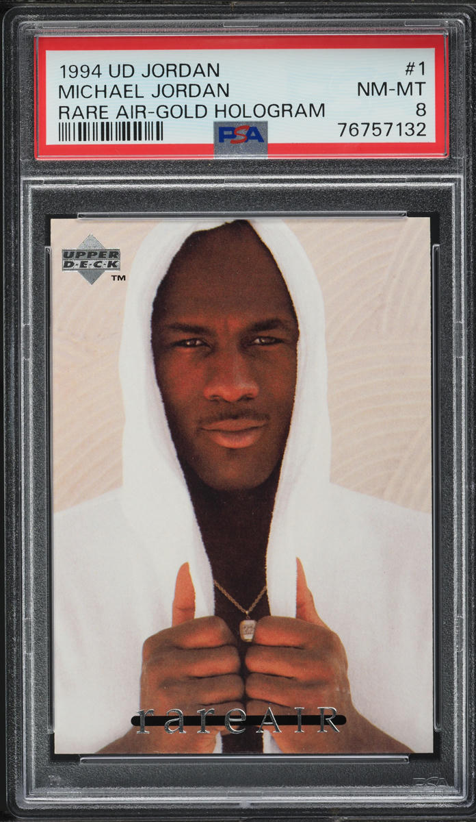 1994 Upper Deck MJ Rare Air Gold Hologram Michael Jordan #1 PSA 8 NM-MT