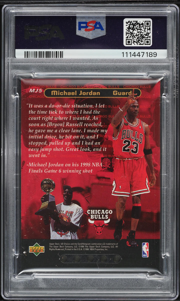 1998 Upper Deck Game Call Michael Jordan #MJ5 PSA 5 EX