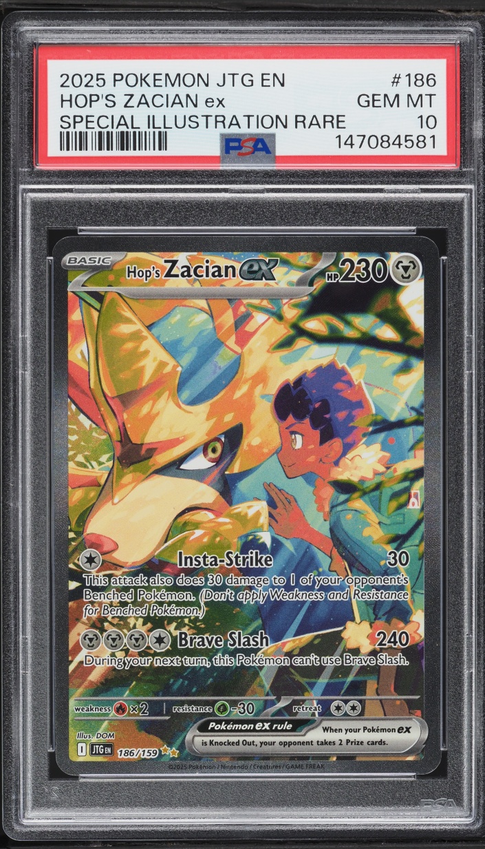 2025 Pokemon Scarlet & Violet Journey Together SIR Hop's Zacian EX #186 PSA 10 GEM MINT