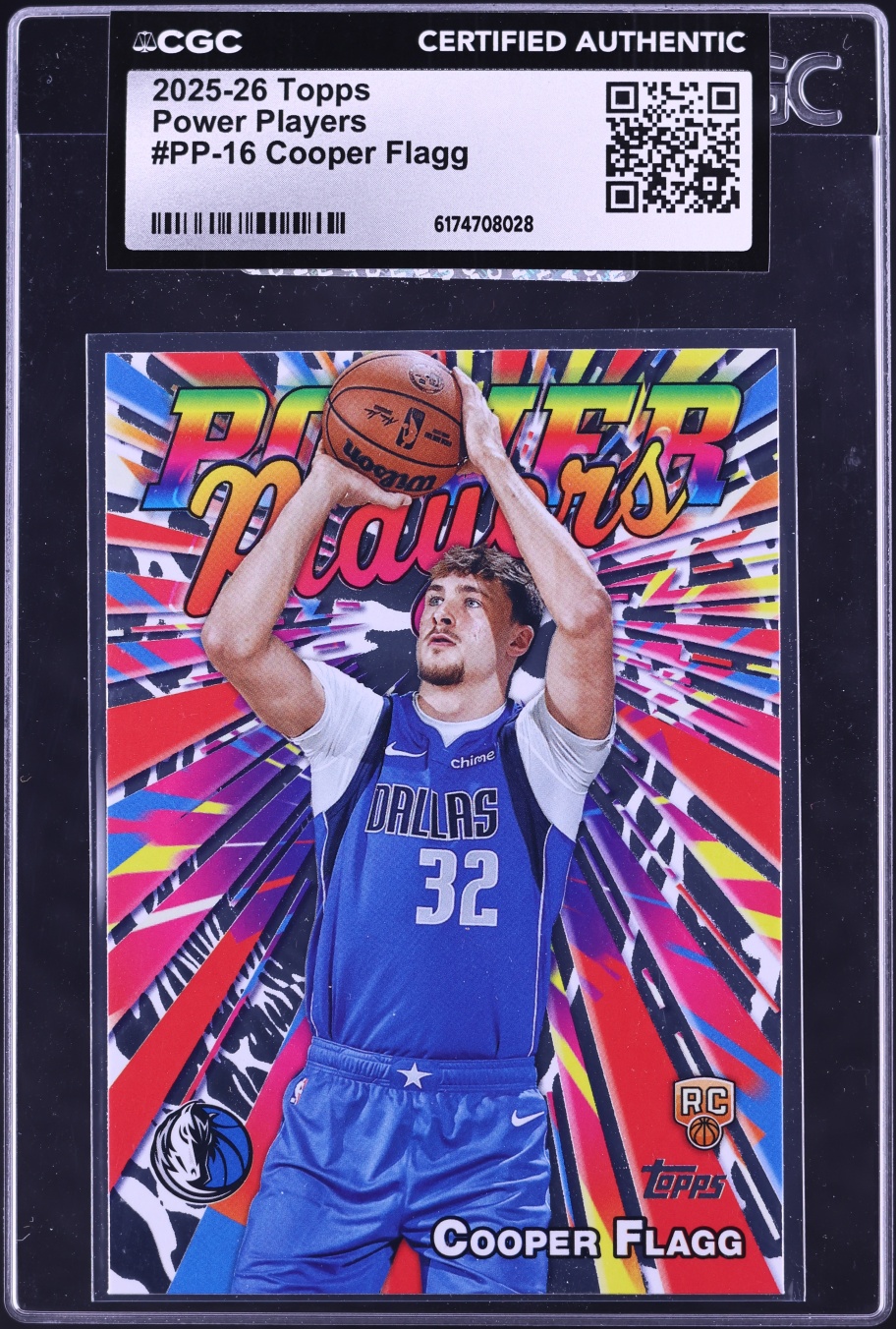 2025 Topps Power Players Cooper Flagg ROOKIE #PP-16 CGC AUTH