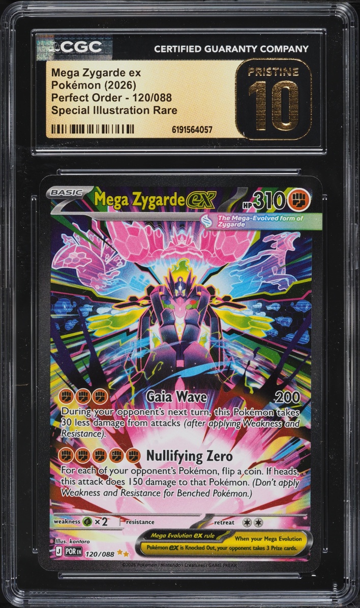 2026 Pokemon Mega Evolution Perfect Order SIR Mega Zygarde EX #120 CGC 10 PRISTINE