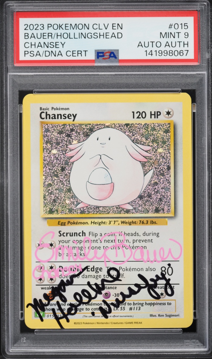 2023 Pokemon TCG Classic Venusaur & Lugia Ex Chansey Bauer Hollingshead AUTO DNA #15 PSA 9 MINT
