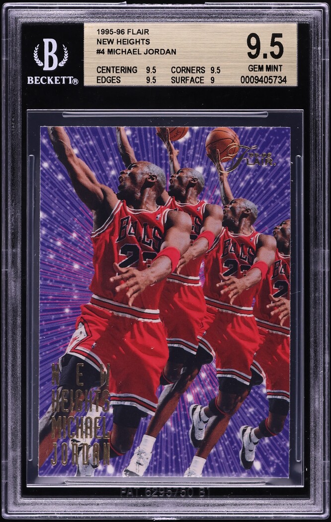 1995 Flair New Heights Michael Jordan #4 BGS 9.5 GEM MINT