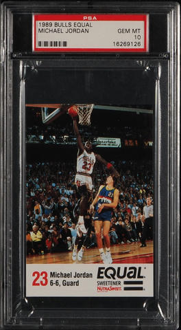 1989 Equal Bulls Michael Jordan PSA 10 GEM MINT