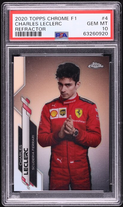 2020 Topps Chrome F1 Refractor Alexander Albon ROOKIE #5 PSA 10