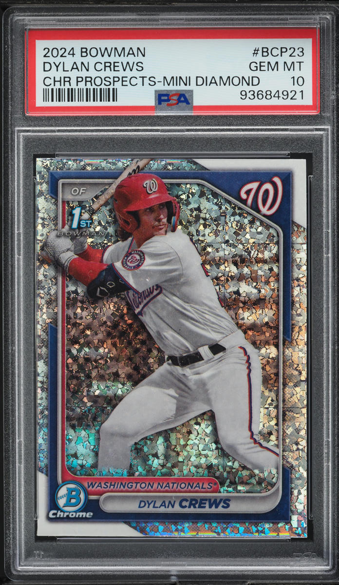 2024 Bowman Chrome Mini Diamond Refractor Dylan Crews ROOKIE #BCP-23 PSA 10 GEM