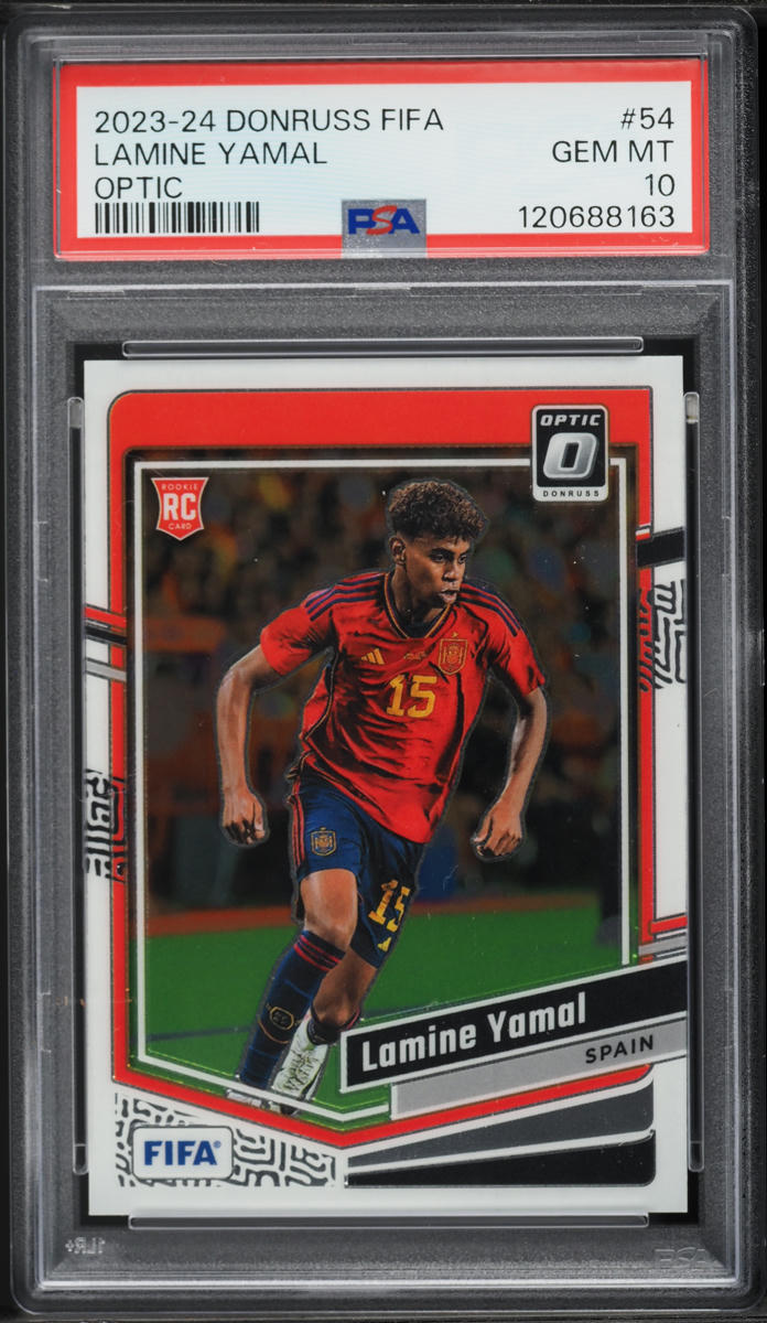 2023 Donruss Optic FIFA Lamine Yamal ROOKIE #54 PSA 10 GEM MINT