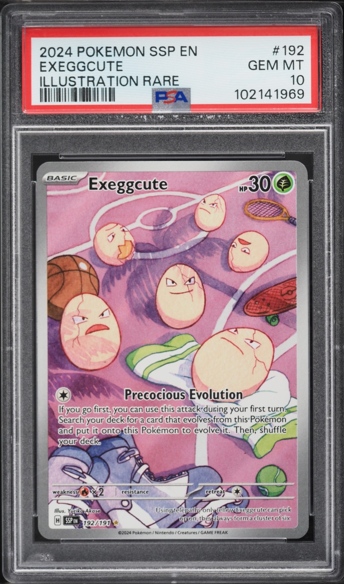 2024 Pokemon Scarlet & Violet Surging Sparks IR Exeggcute #192 PSA 10 GEM MINT
