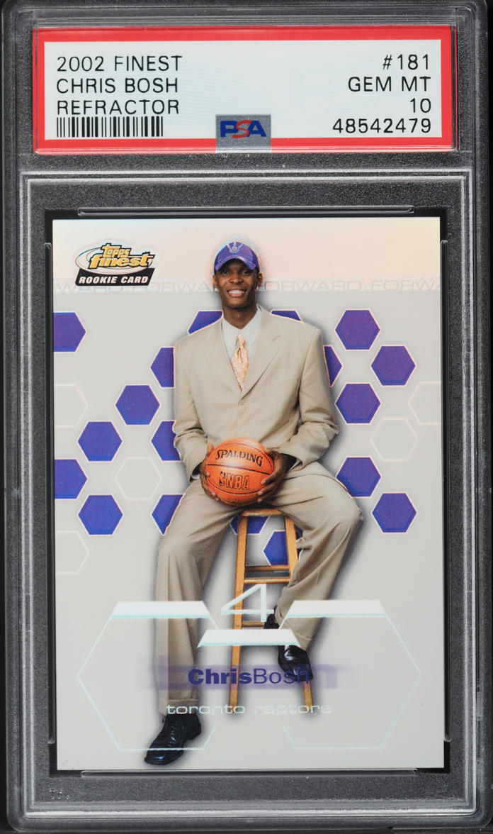 2002 Finest Refractor Chris Bosh ROOKIE /250 #181 PSA 10 GEM MINT