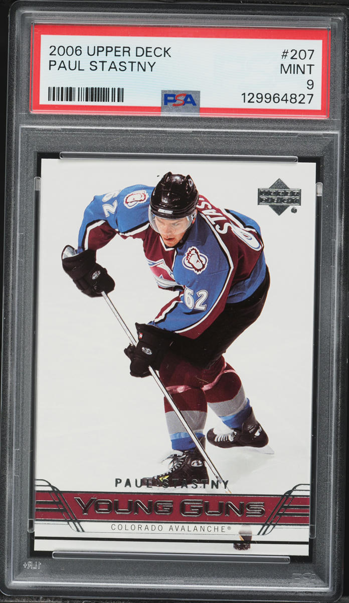 2006 Upper Deck Young Guns Paul Stastny ROOKIE #207 PSA 9 MINT