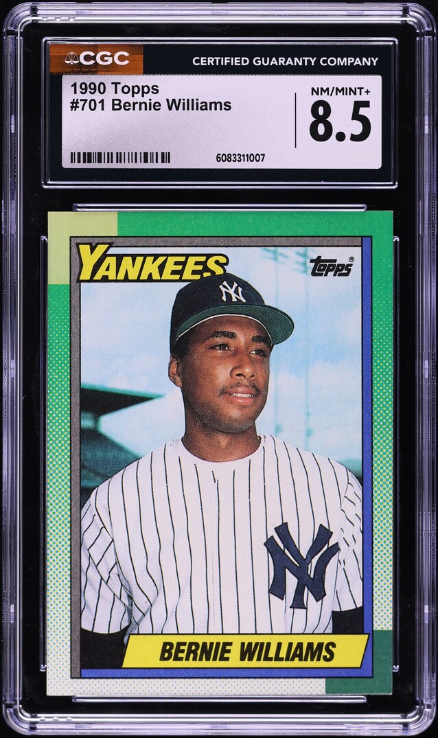 1990 Topps Bernie Williams ROOKIE #701 CGC 8.5 NM-MT+