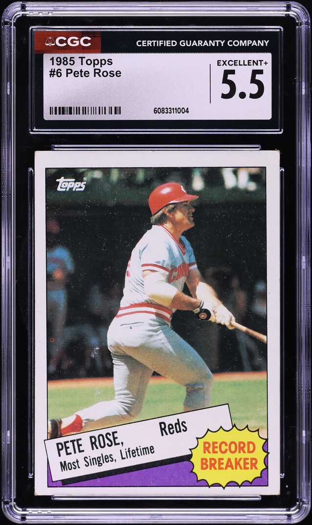 1985 Topps Pete Rose #6 CGC 5.5 EX+