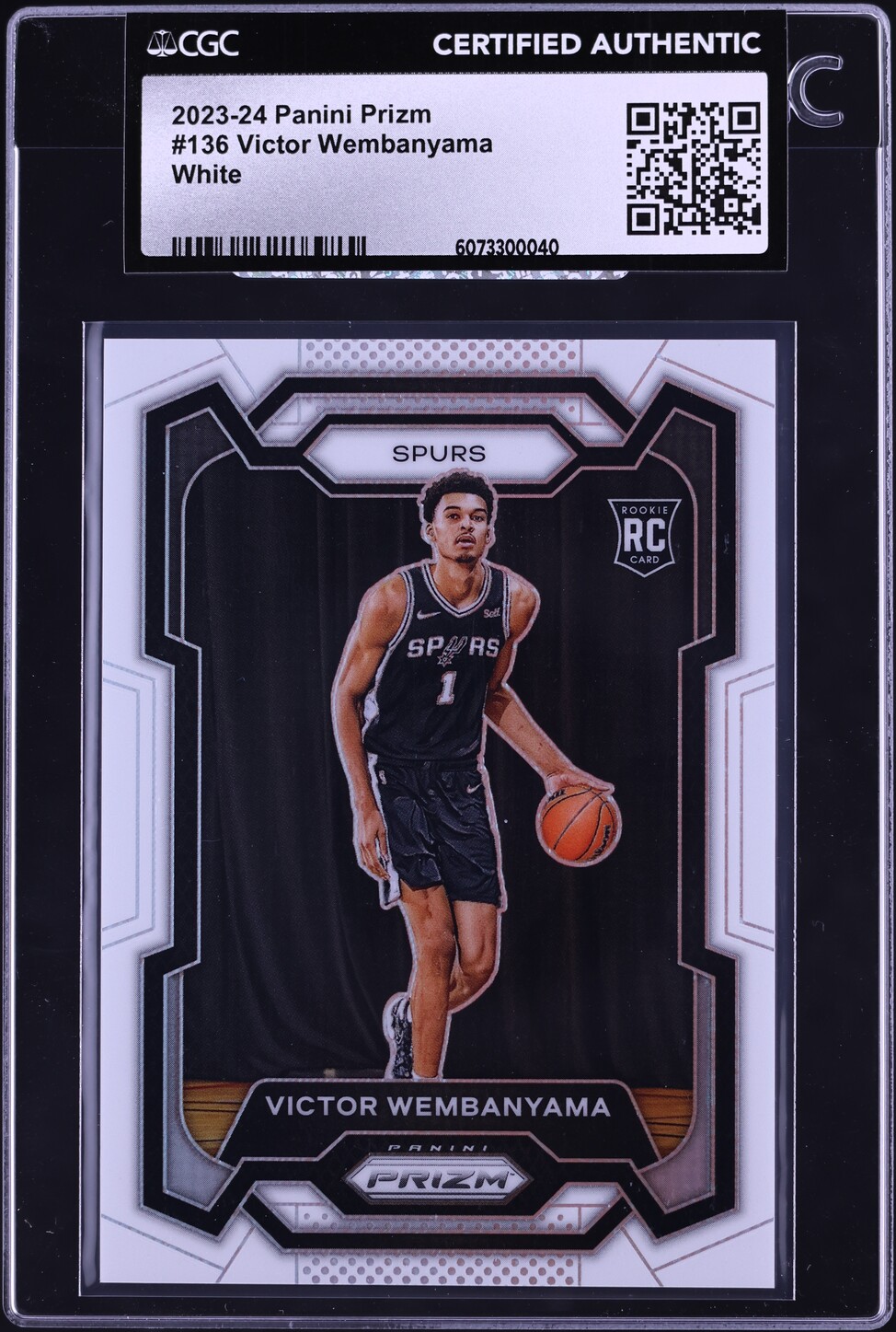 2023 Panini Prizm White Victor Wembanyama ROOKIE /175 #136 CGC AUTH
