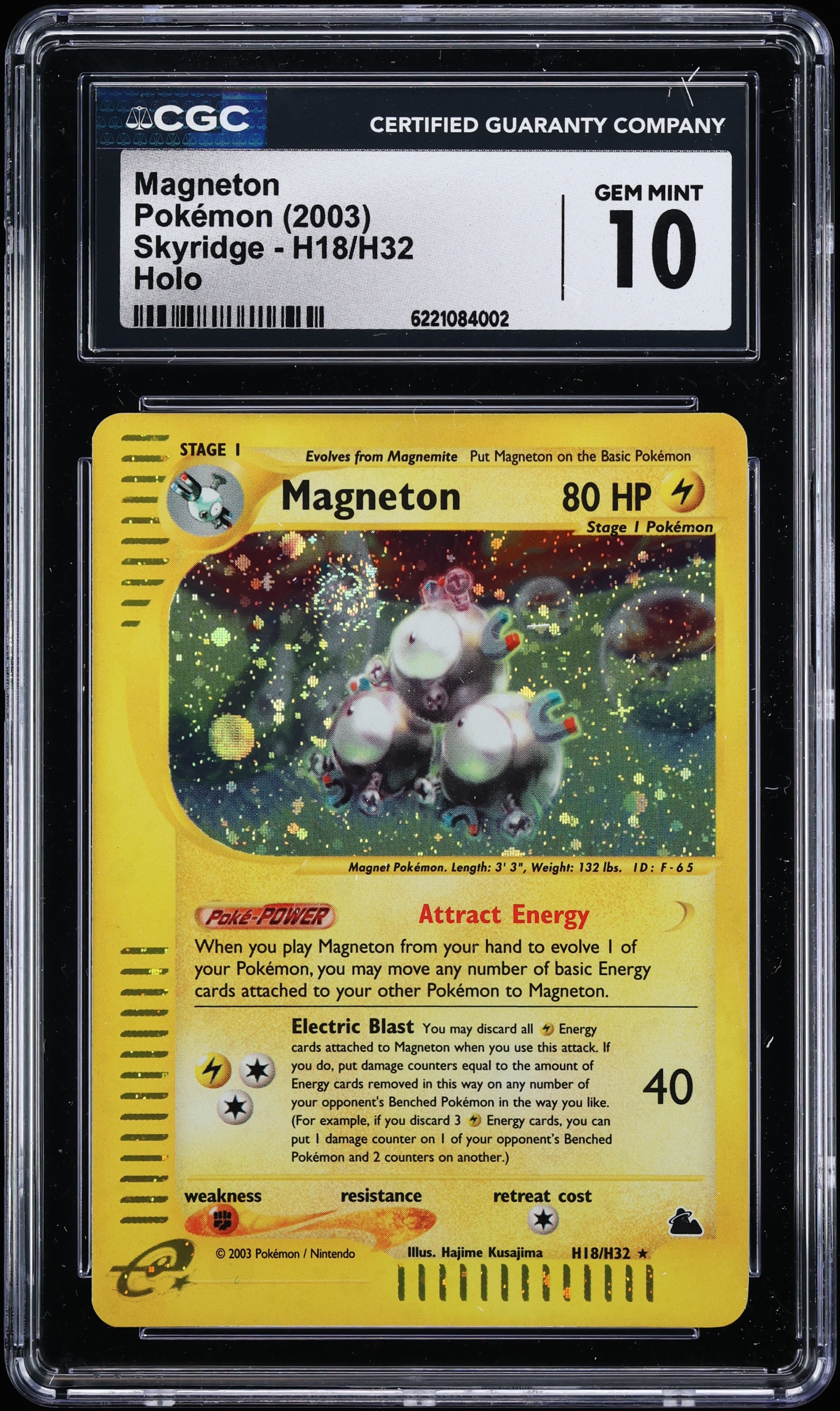 2003 Pokemon Skyridge Holo Magneton #H18 CGC 10 GEM MINT