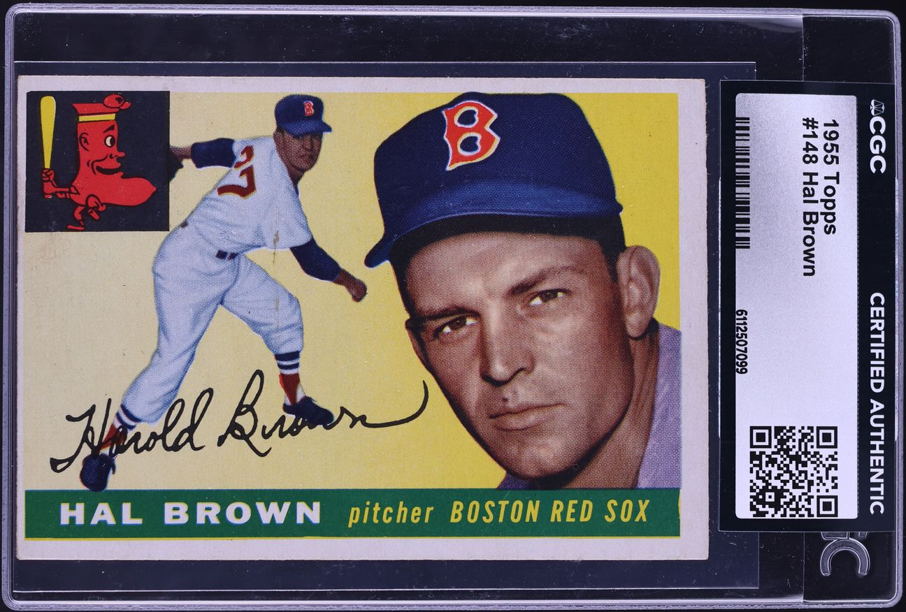 1955 Topps Hal Brown #148 CGC AUTH