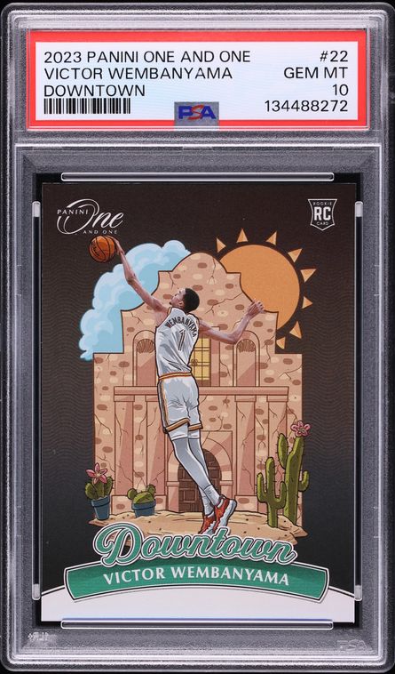 2023 Panini One And One Downtown Victor Wembanyama ROOKIE #22 PSA 10 GEM MINT