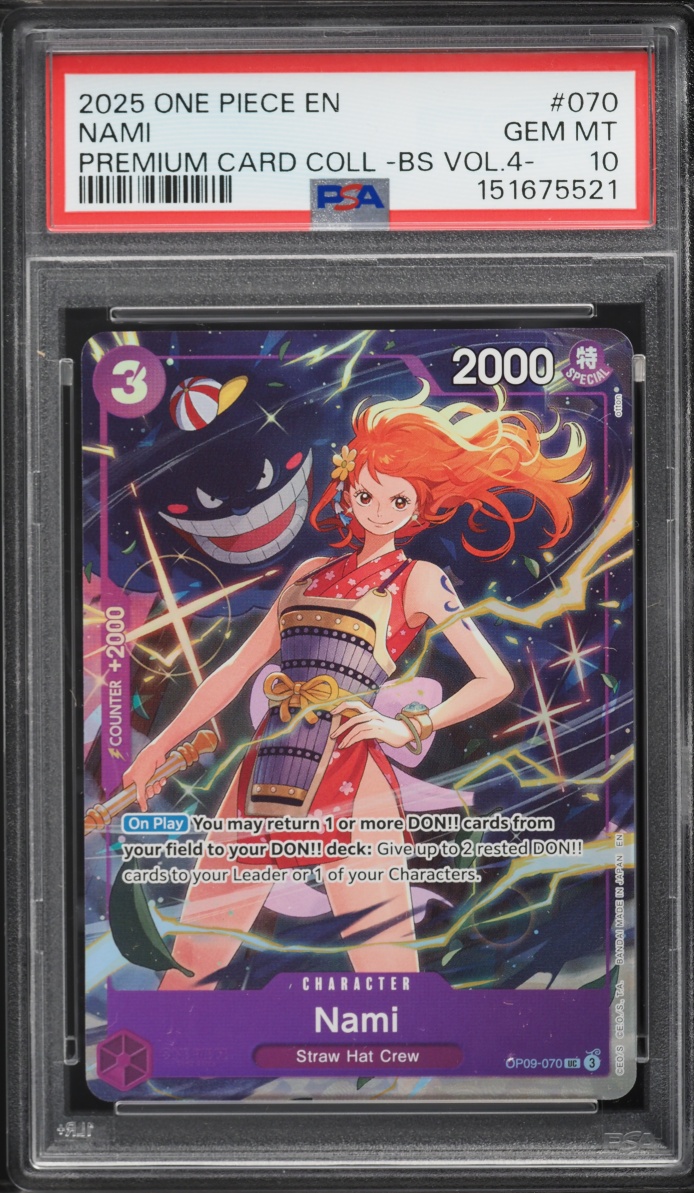 2025 One Piece Premium Collection Best Selection Vol 4 Nami #OP09-070 PSA 10 GEM MINT