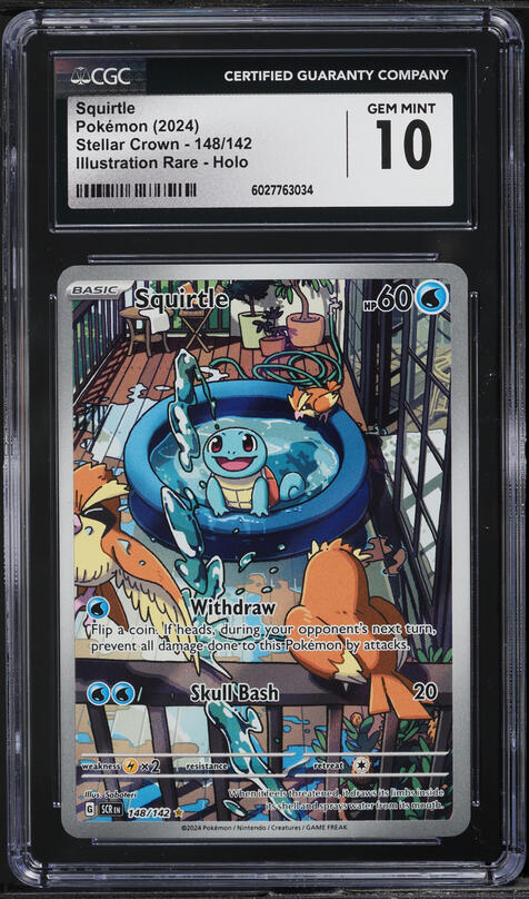 ポケモンカードゲーム 2023 POKEMON SQUIRTLE #052 GEM MT 10 2024 Pokemon Scarlet & Violet Stellar Crown IR Squirtle #148