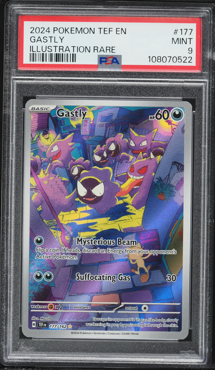 2024 Pokemon Scarlet & Violet Temporal Forces IR Gastly #177 PSA 9 MINT