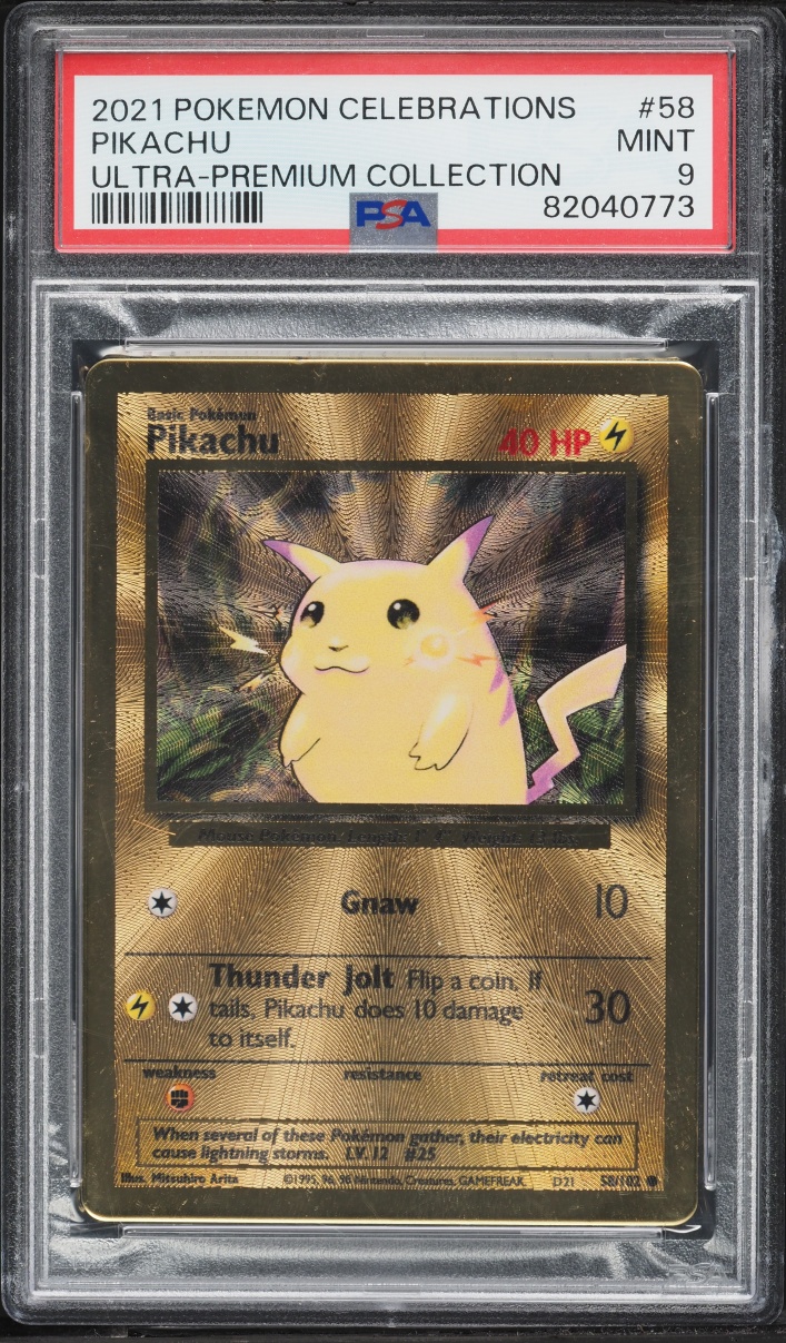 2021 Pokemon Sword & Shield Celebrations Ultra Premium Collection Pikachu #58 PSA 9 MINT
