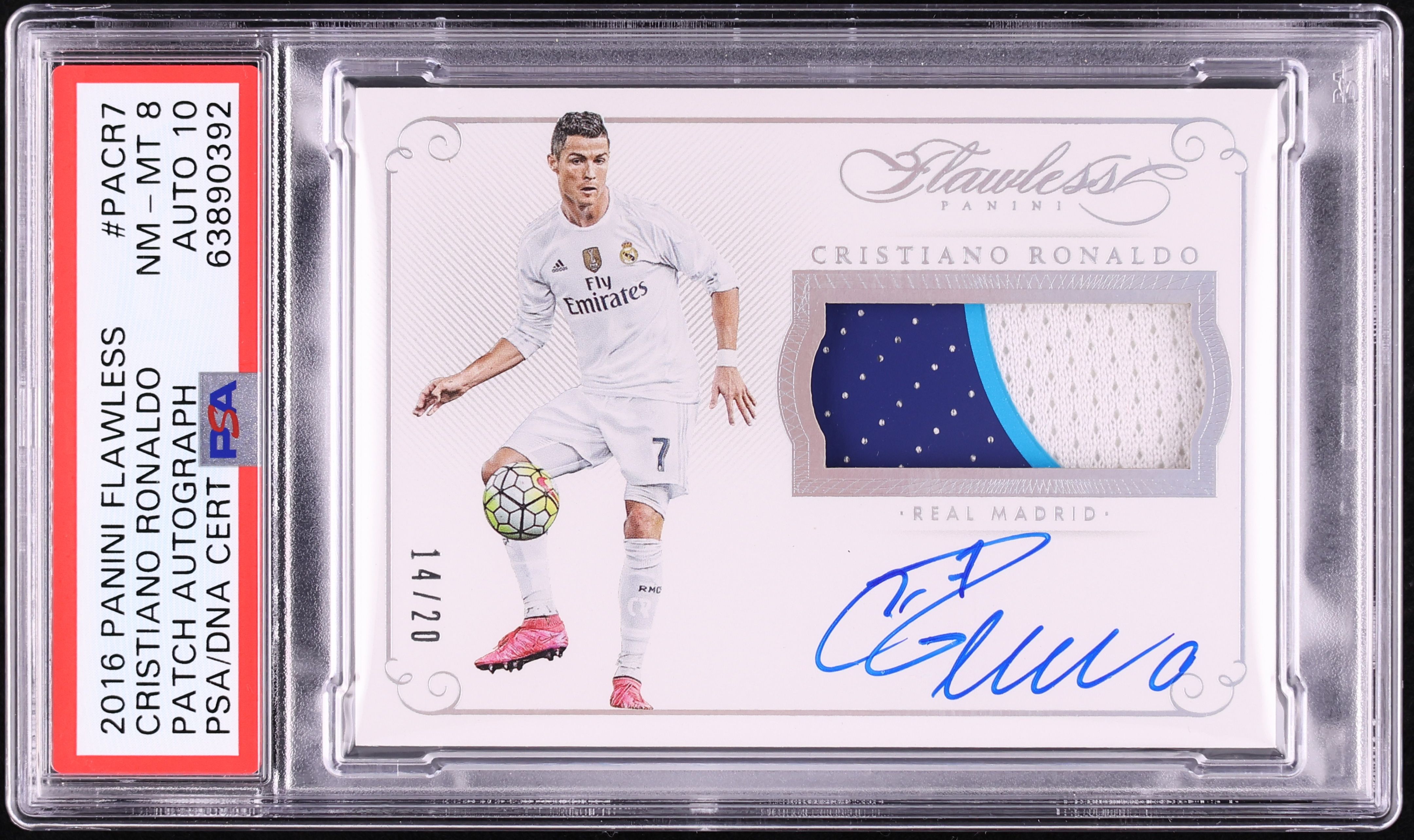 2015 Panini Flawless Cristiano Ronaldo PATCH AUTO DNA 10 /20 #PA