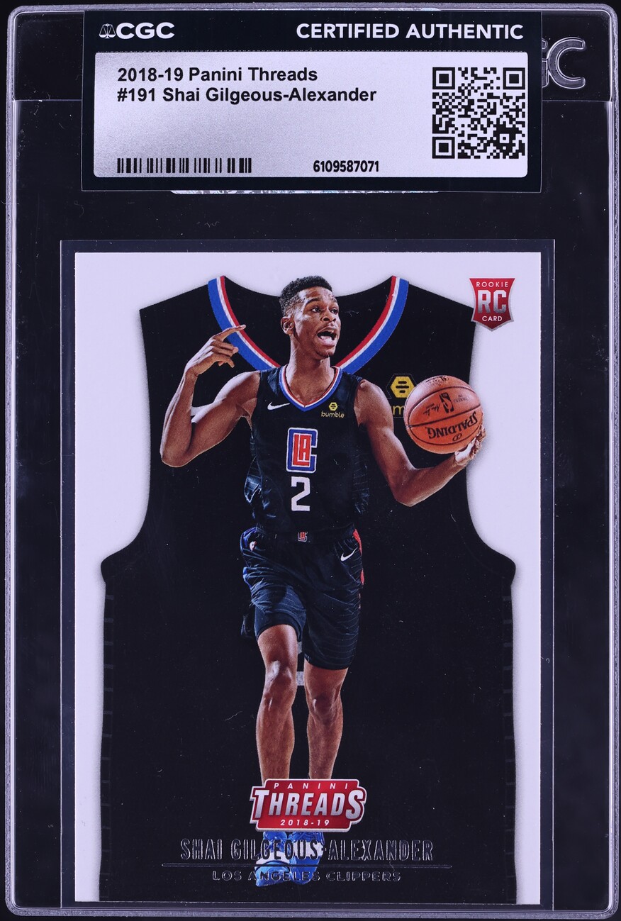 2018 Panini Threads Shai Gilgeous-Alexander ROOKIE #191 CGC AUTH