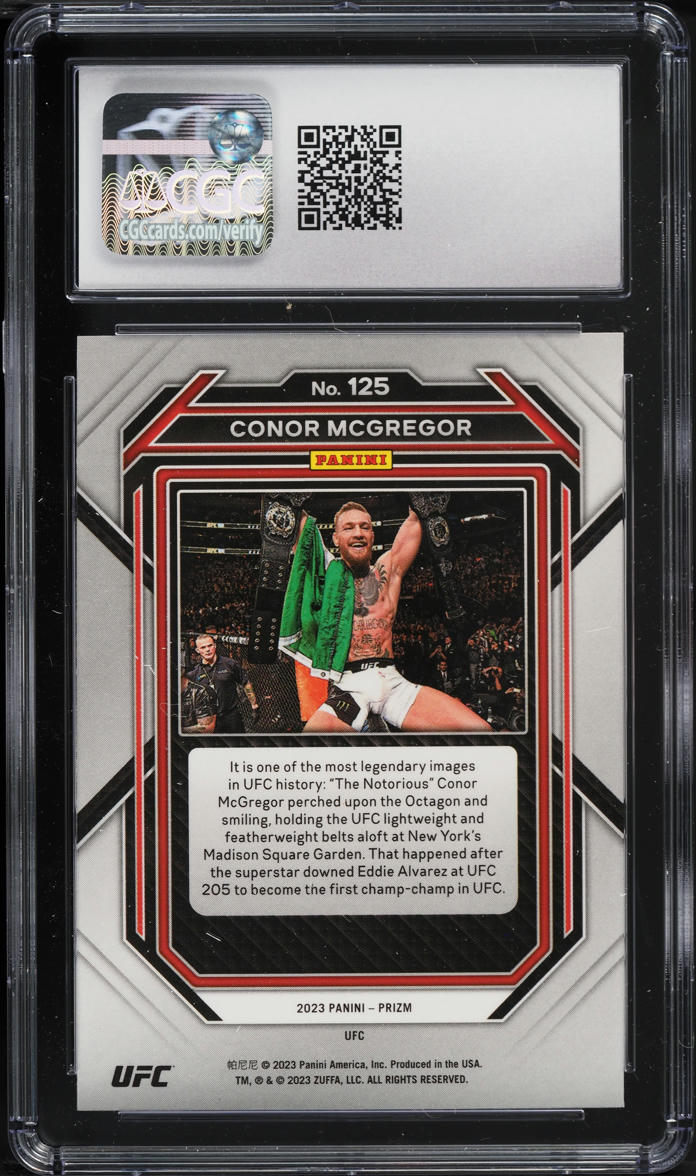 2023 Panini Prizm UFC Conor McGregor #125 CGC 9.5 MINT+